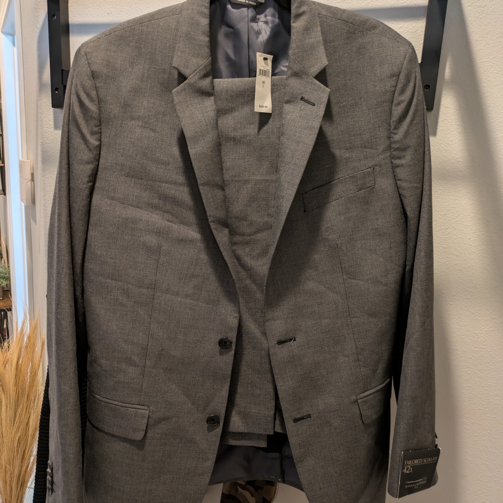 Banana Republic Factory Gray Modern Suit